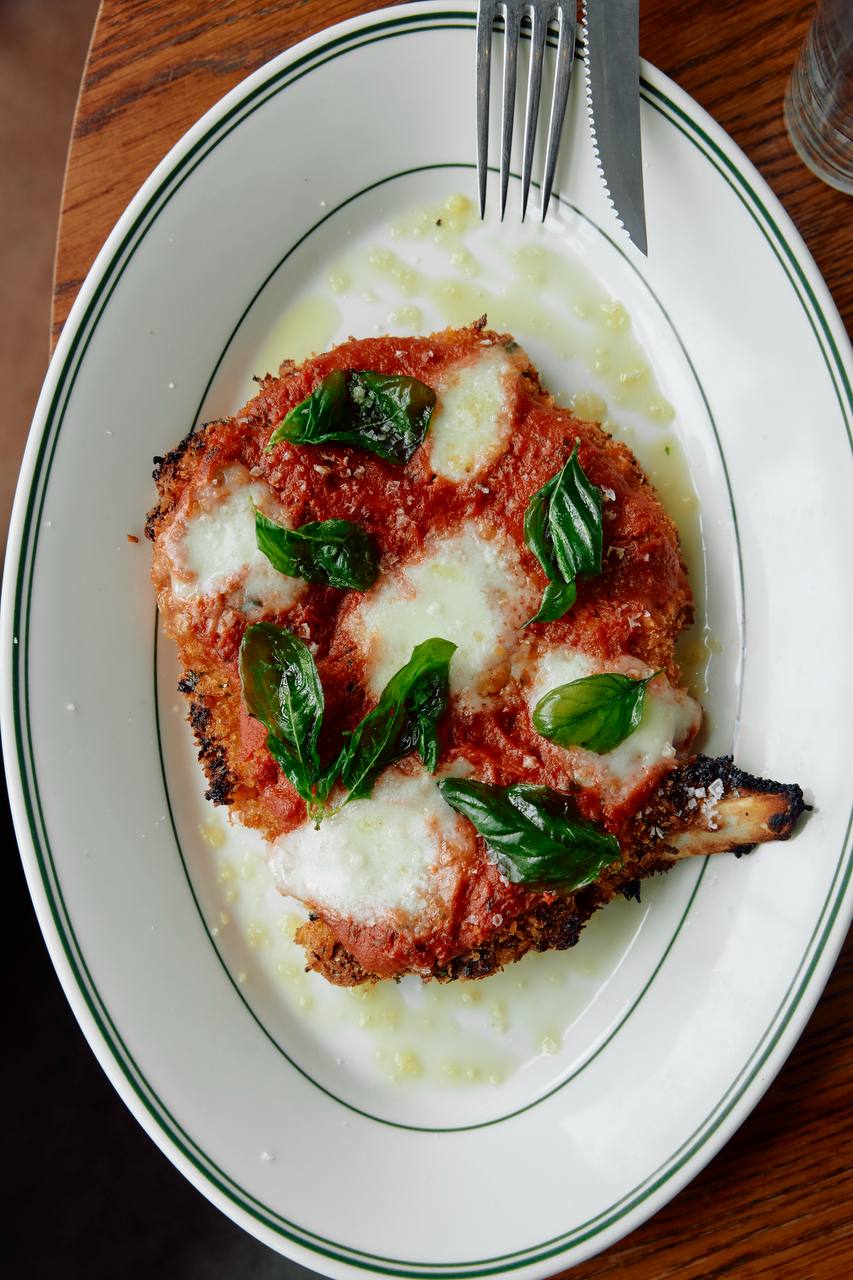 Veal cotoletta, parma style